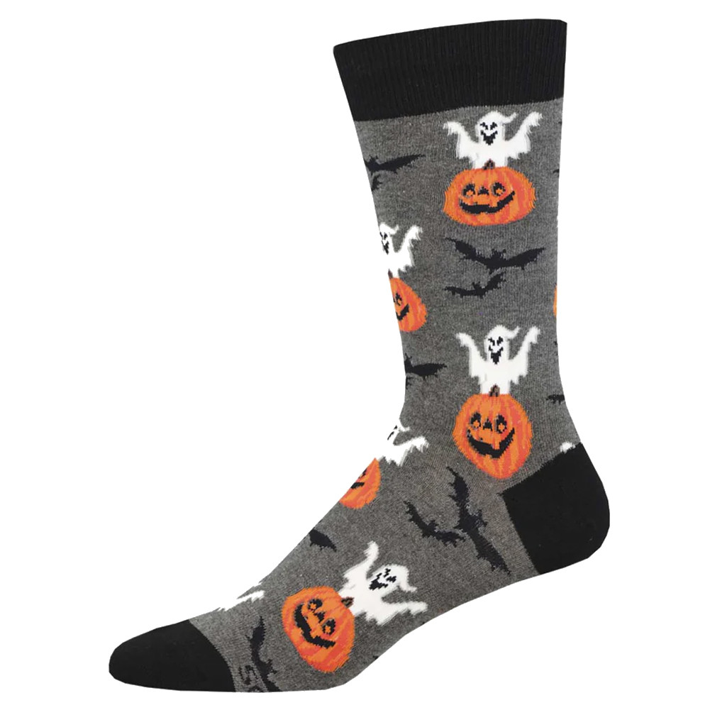 Socksmith Men's Crew Socks - Halloween Spooky Jack O'Lanterns