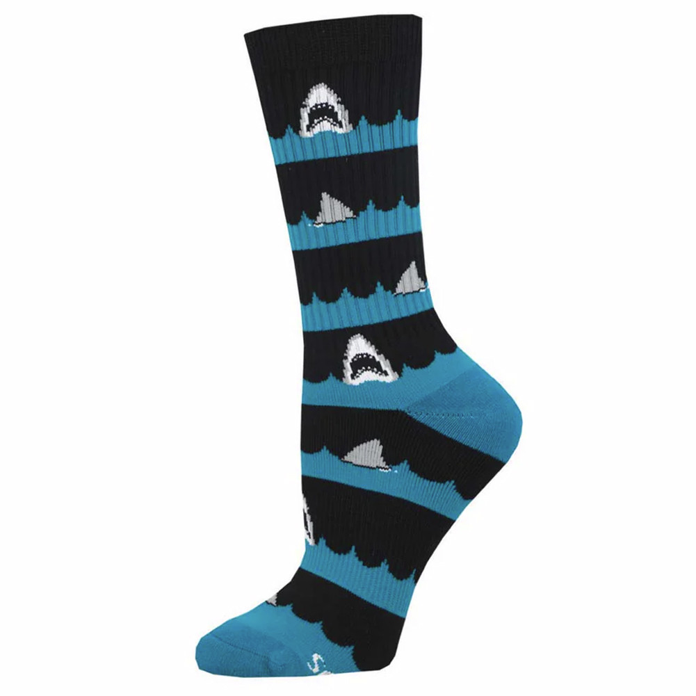 Socksmith Men's Athletic Crew Socks - Shark Bait