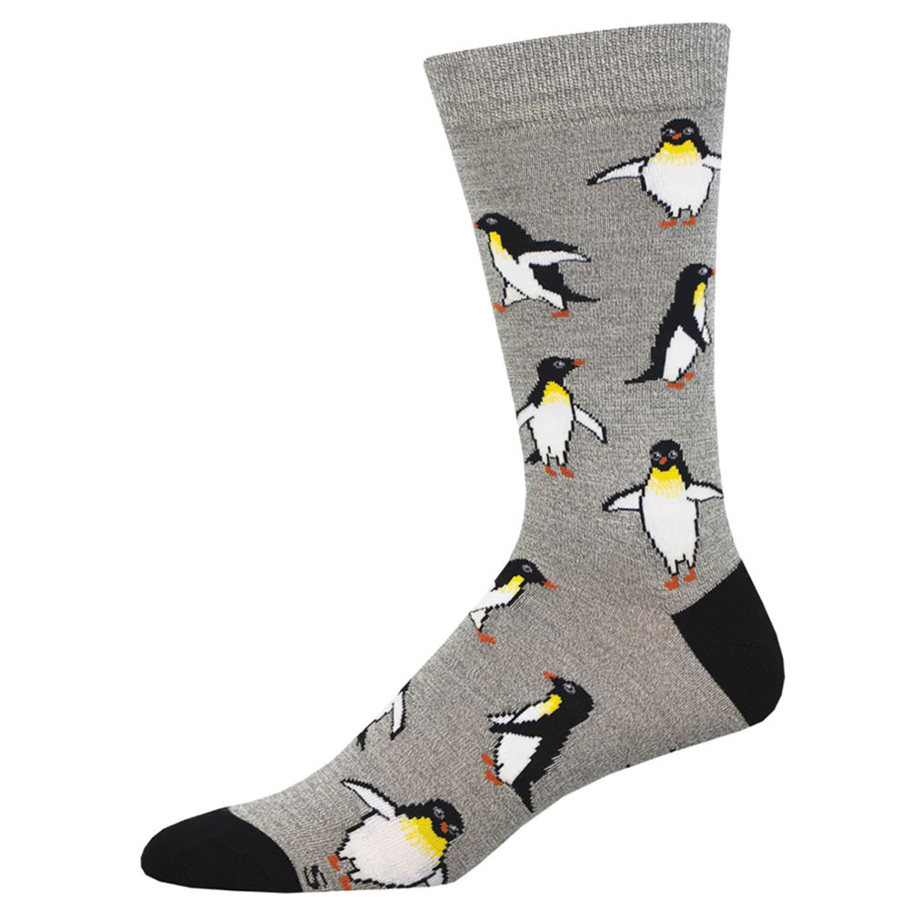 Socksmith Men's Bamboo Blend Crew Socks - Penguin Personality