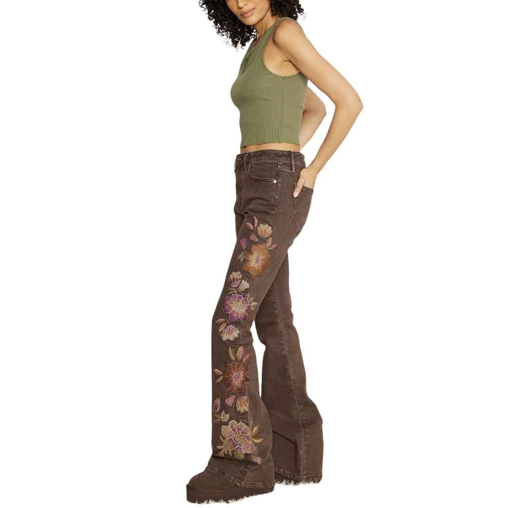 Driftwood Jeans - Violet Vintage - Farrah Flare Leg - Brown Denim