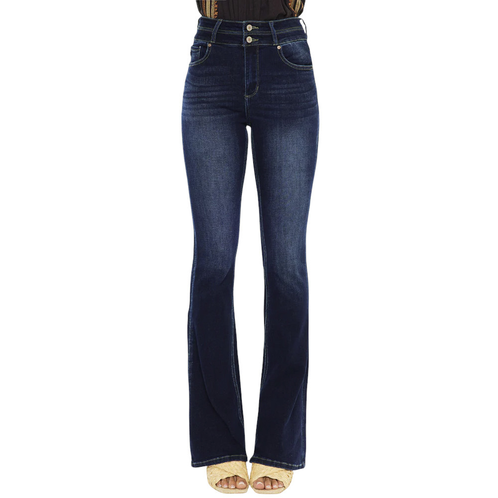KanCan High Rise Wide Waistband Skinny Fit Bootcut Jeans