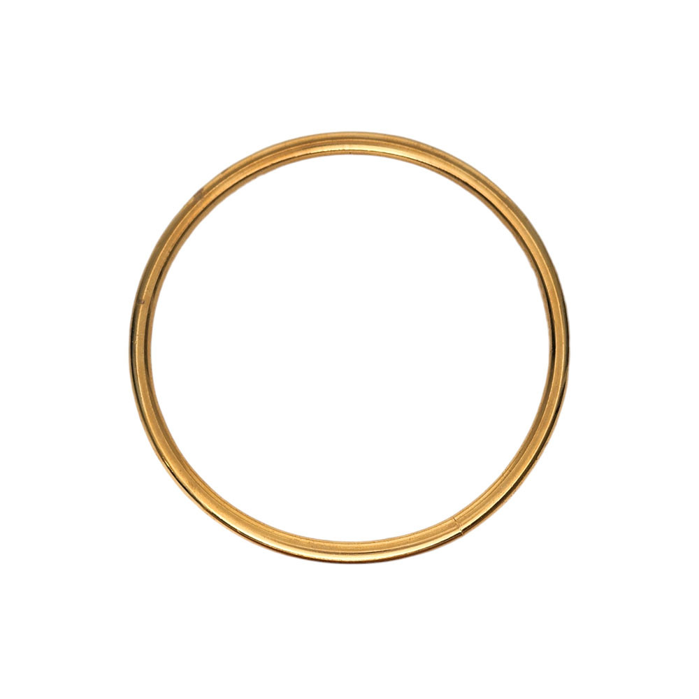 Round tube 18kt gold bangle bracelet. 