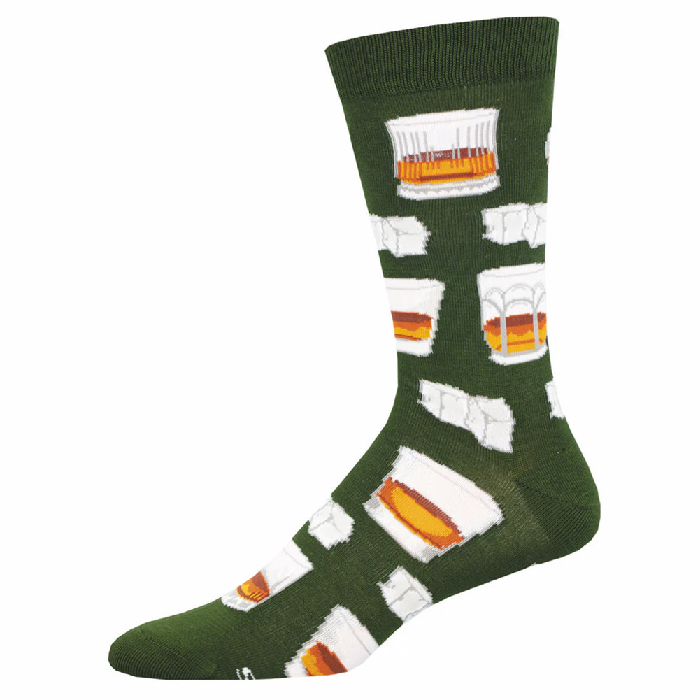 Socksmith Men's Bamboo Blend Crew Socks - Whiskey Business