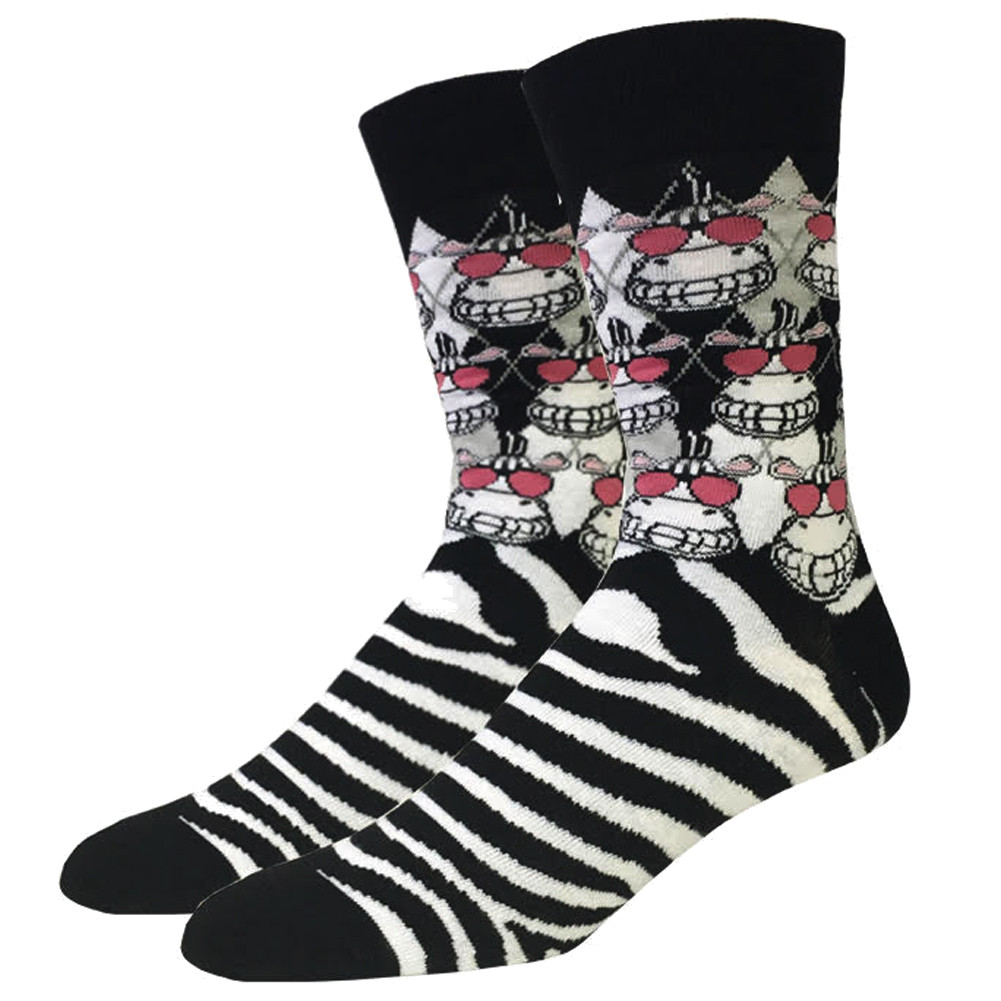 Bigfoot Sock Co Men's Socks - Funky Zebra