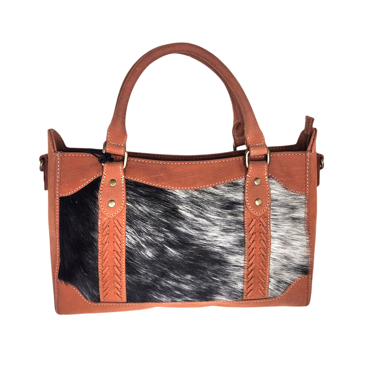 Samson Trails Myra Bag hair on cowhide purse. 