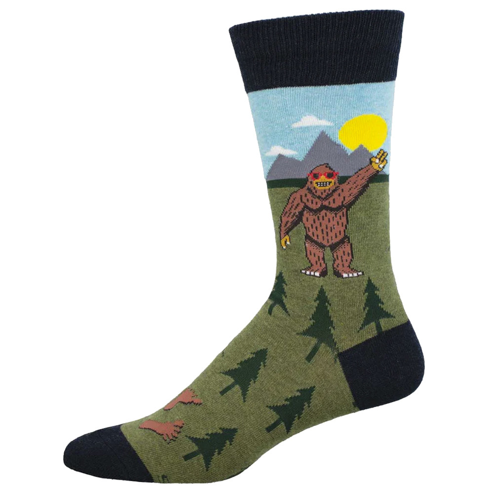 Socksmith Men's Socks - Peace Out Bigfoot