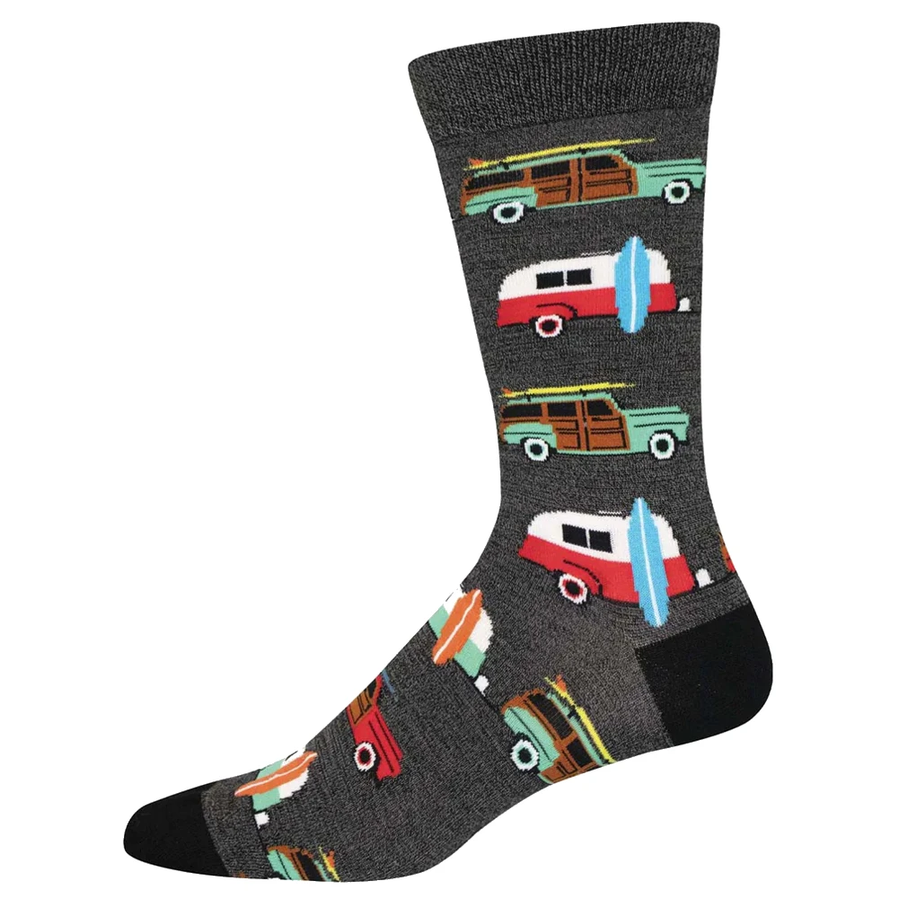 Socksmith Men's Bamboo Blend Crew Socks - Woodies On The Wharf