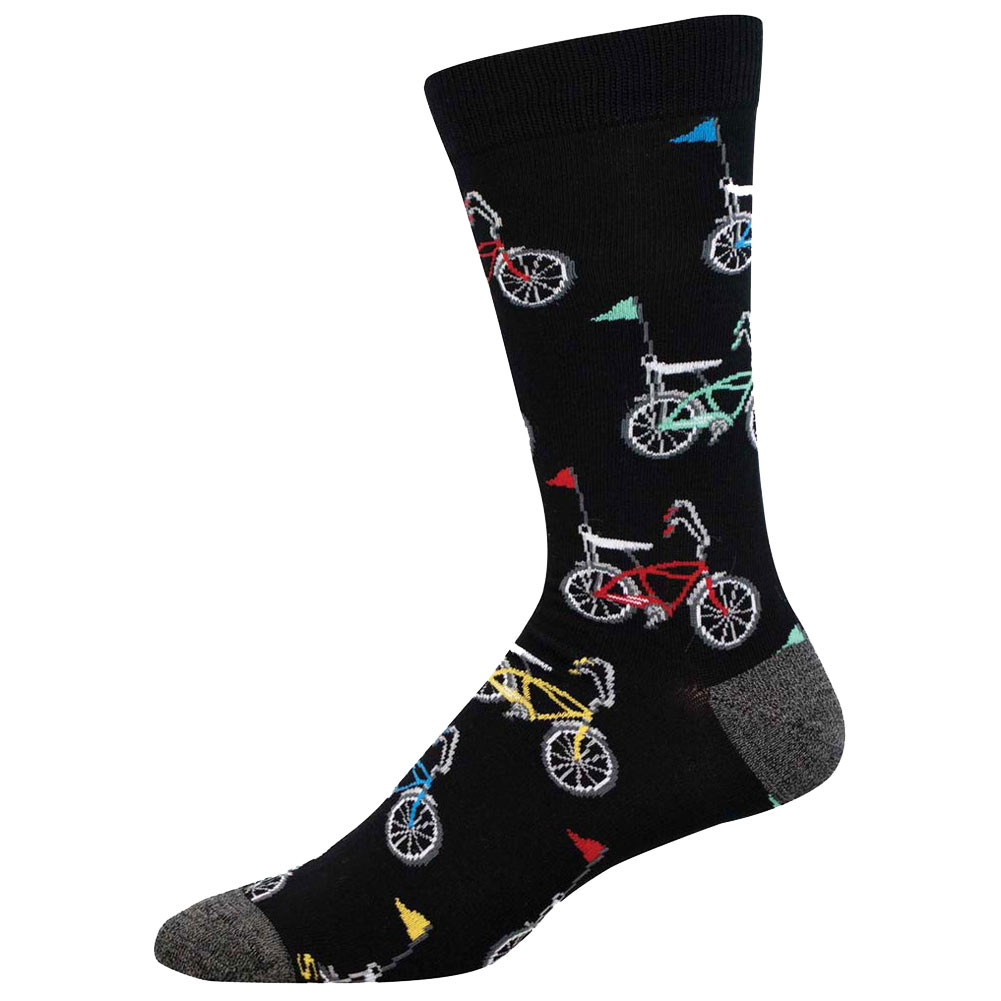 Socksmith Men's Bamboo Blend Crew Socks - Retro Bikes
