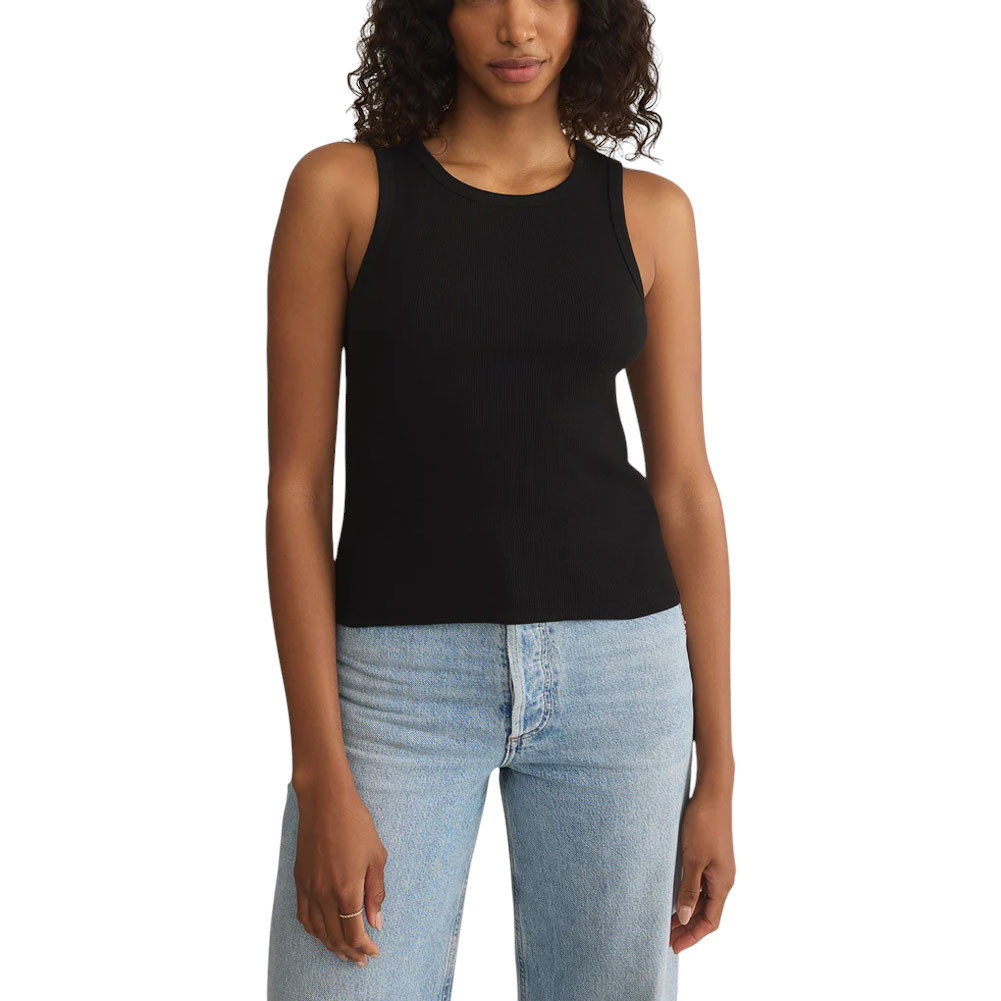 Z Supply Hadley Rib Tank Top - Black 
