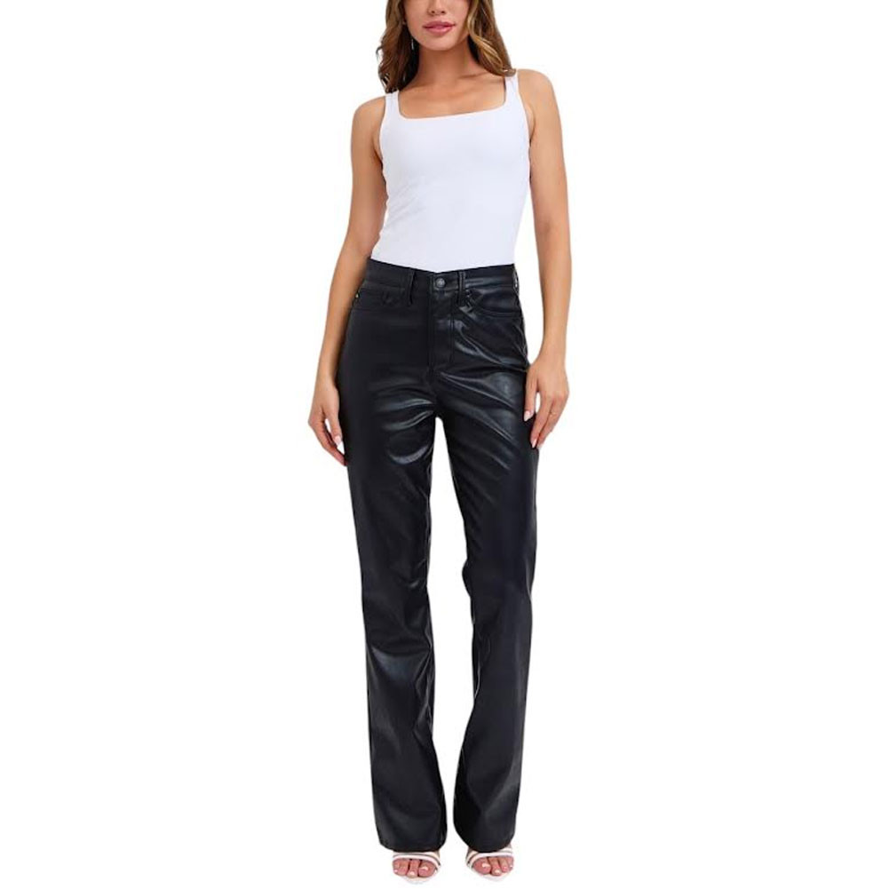 Judy Blue - High Waist Faux Leather Boot Cut Pants