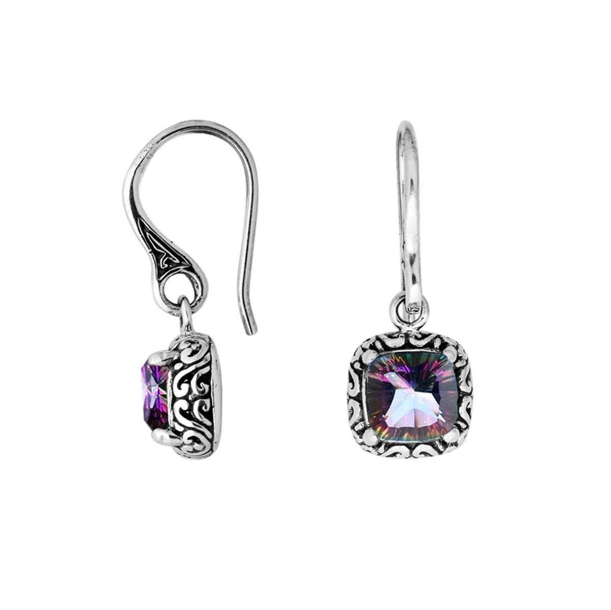 Mystic Topaz sterling silver earrings. 