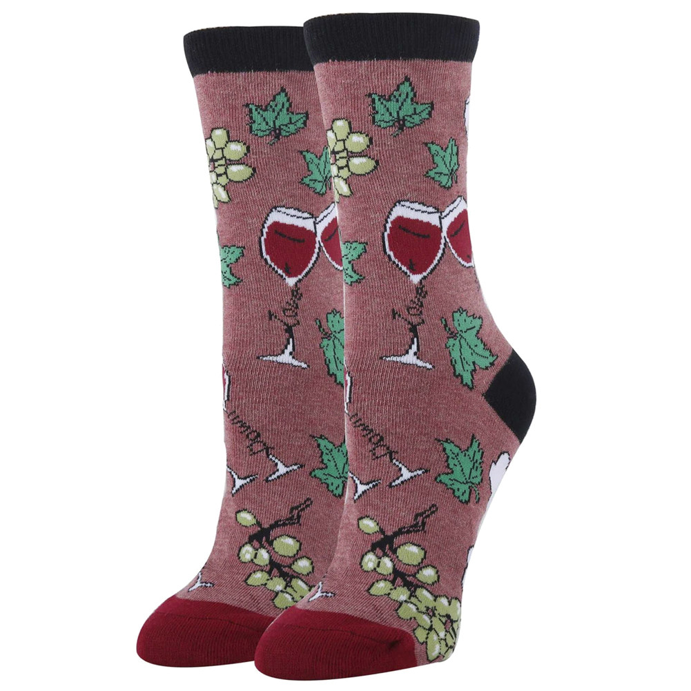 Oooh Yeah Women's Socks - On Cloud Wine - front view