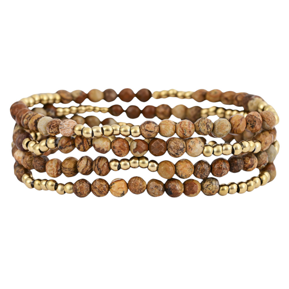 Cape Diablo - Bracelet Set - Golden Earth Jasper