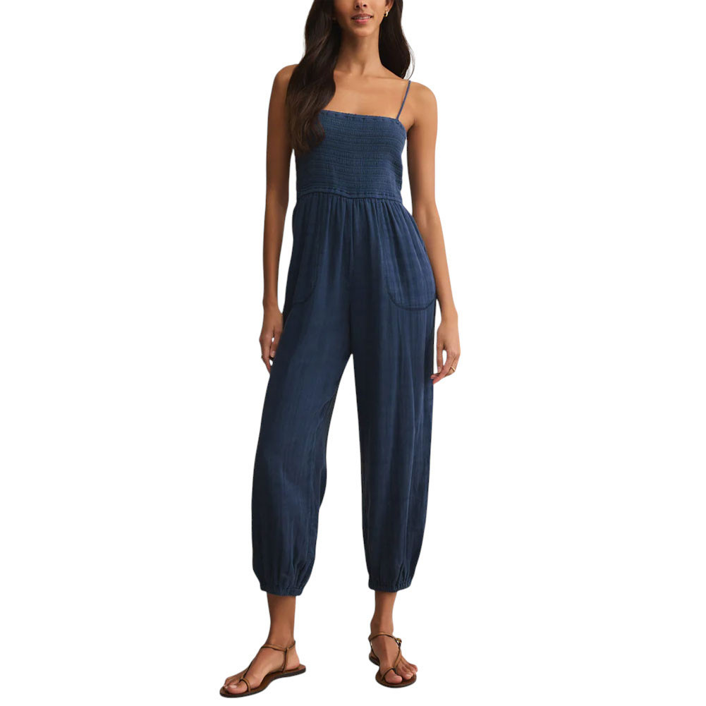 Z Supply Santos Gauze Jumpsuit - Indigo Blue