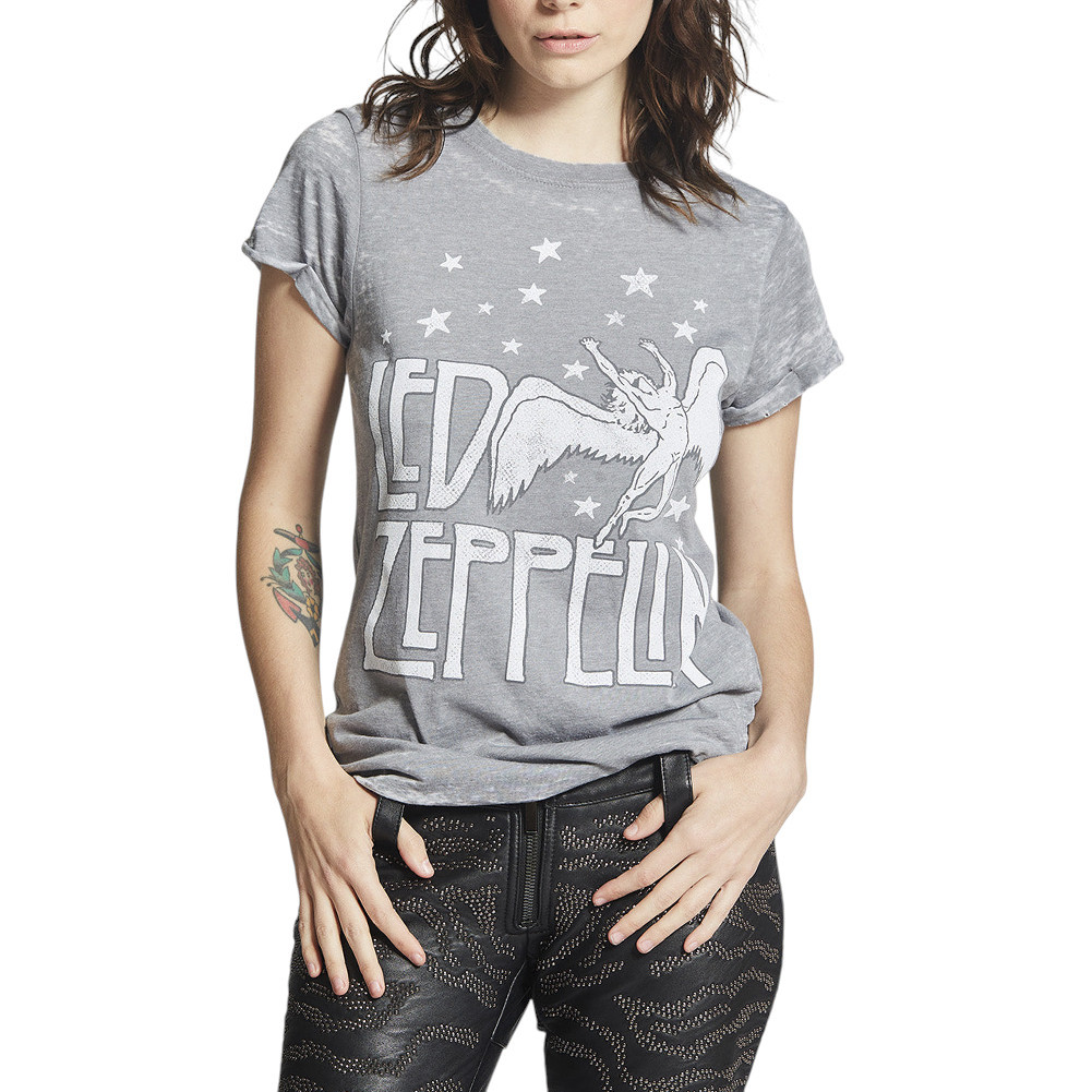 Recyled Karma Distressed Tee - Led Zeppelin Logo