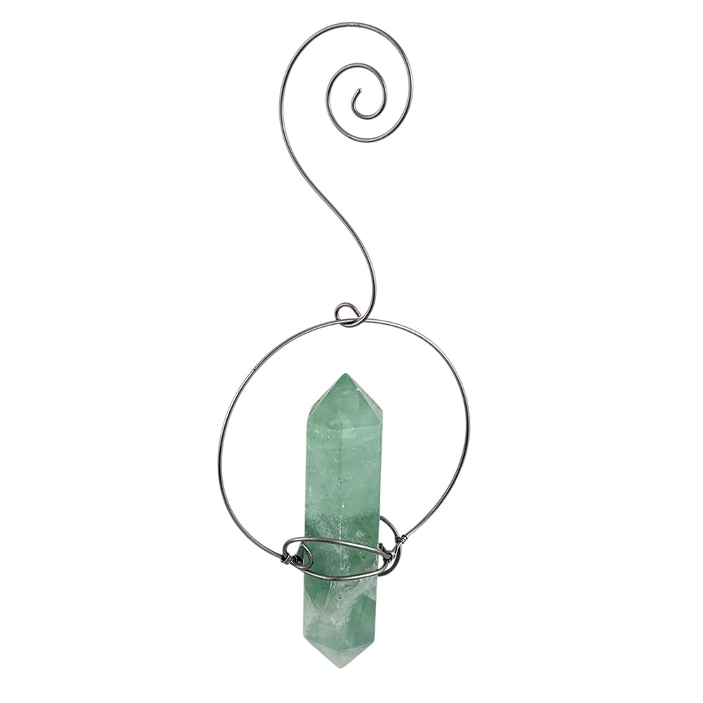 Green Aventurine crystal window hanging. 