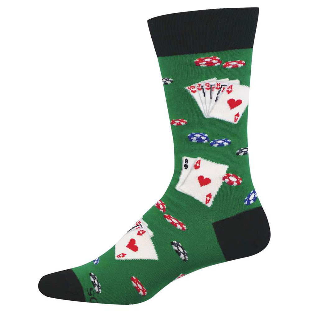 Socksmith Men's Socks - Poker Chips and Playing Cards - The Nuts