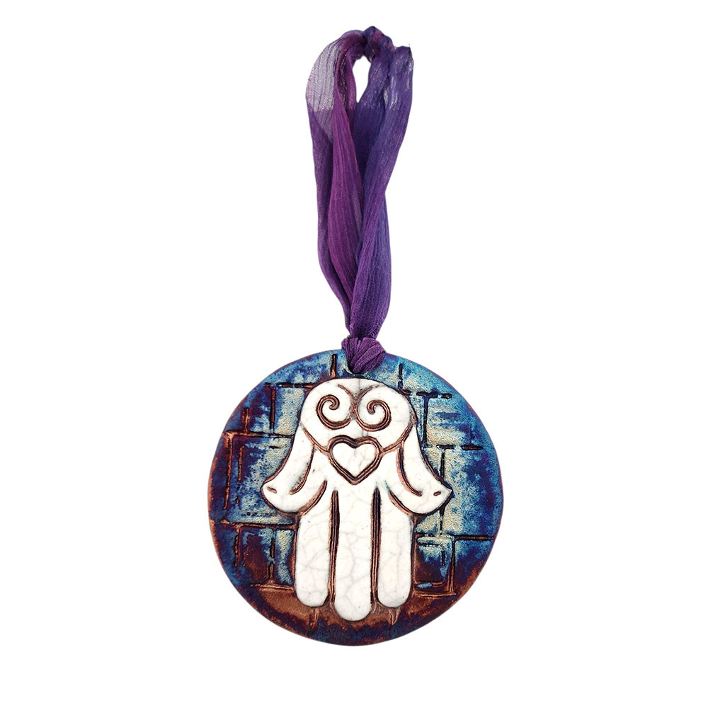 Blue Hamsa ornament. 