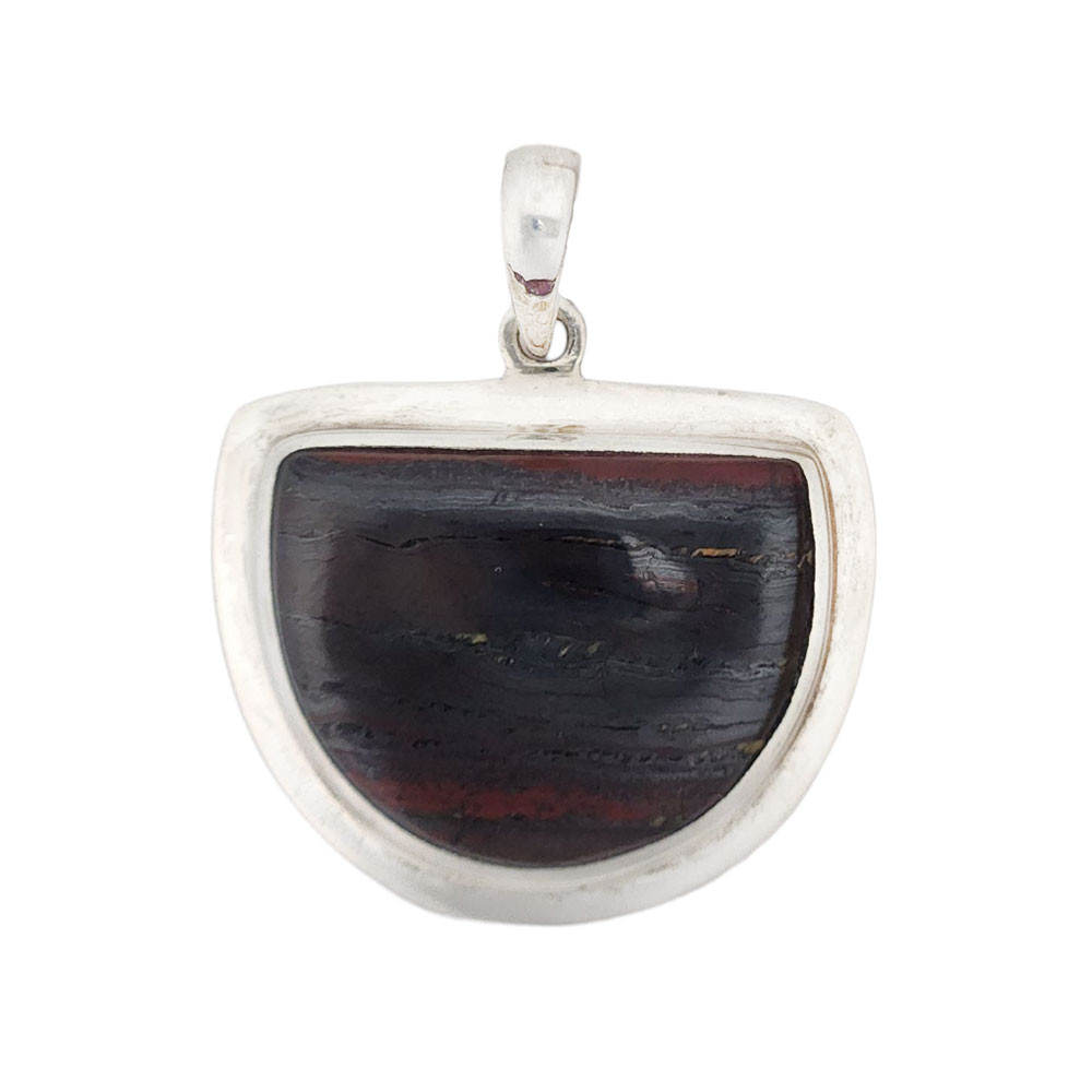 Red Tigers Eye sterling silver pendant. 