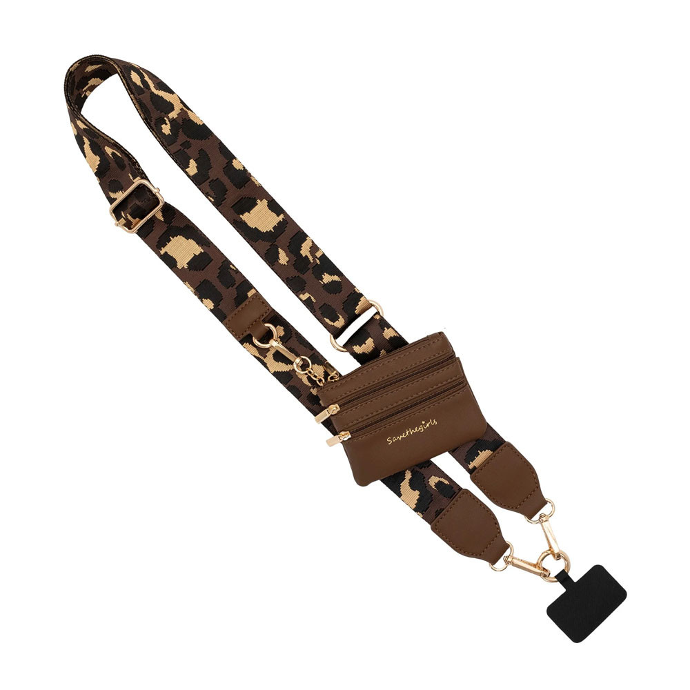 Leopard print Clip & Go by Save the Girls phone carrier.  