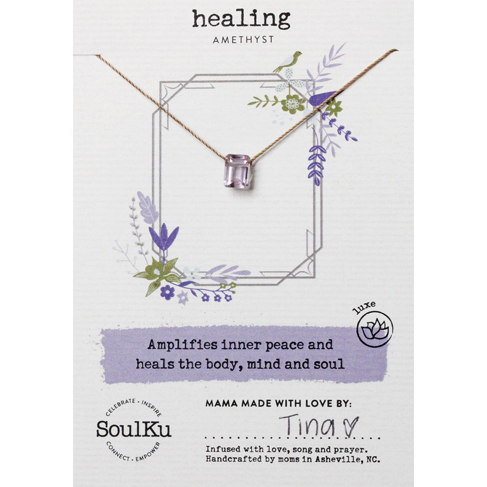 Soulku Amethyst healing necklace. 