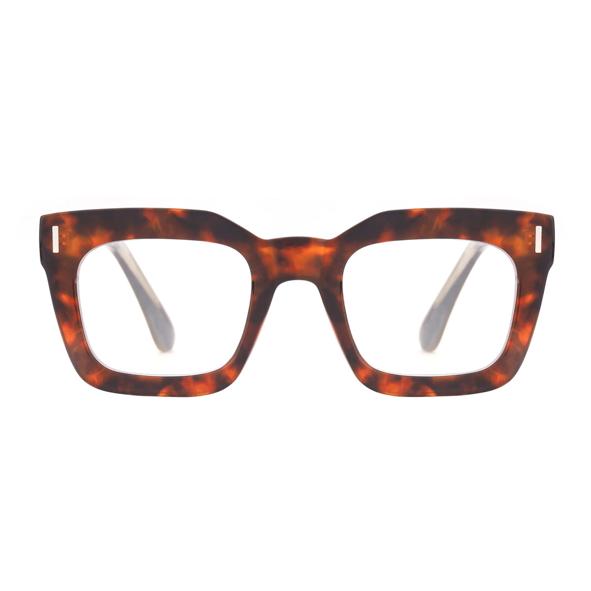 RAZ classic tortoise square blue light blocking reader glasses. 