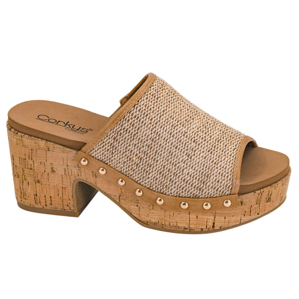 Corkys Footwear Raffia Platform Sandals - MAY I HELP YOU - Honey
