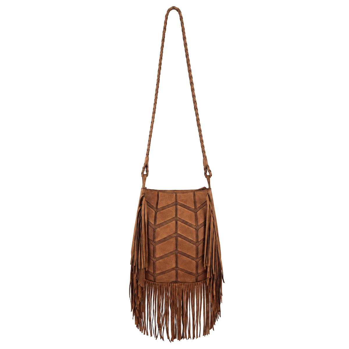 Crossbody leather fringe purse. 