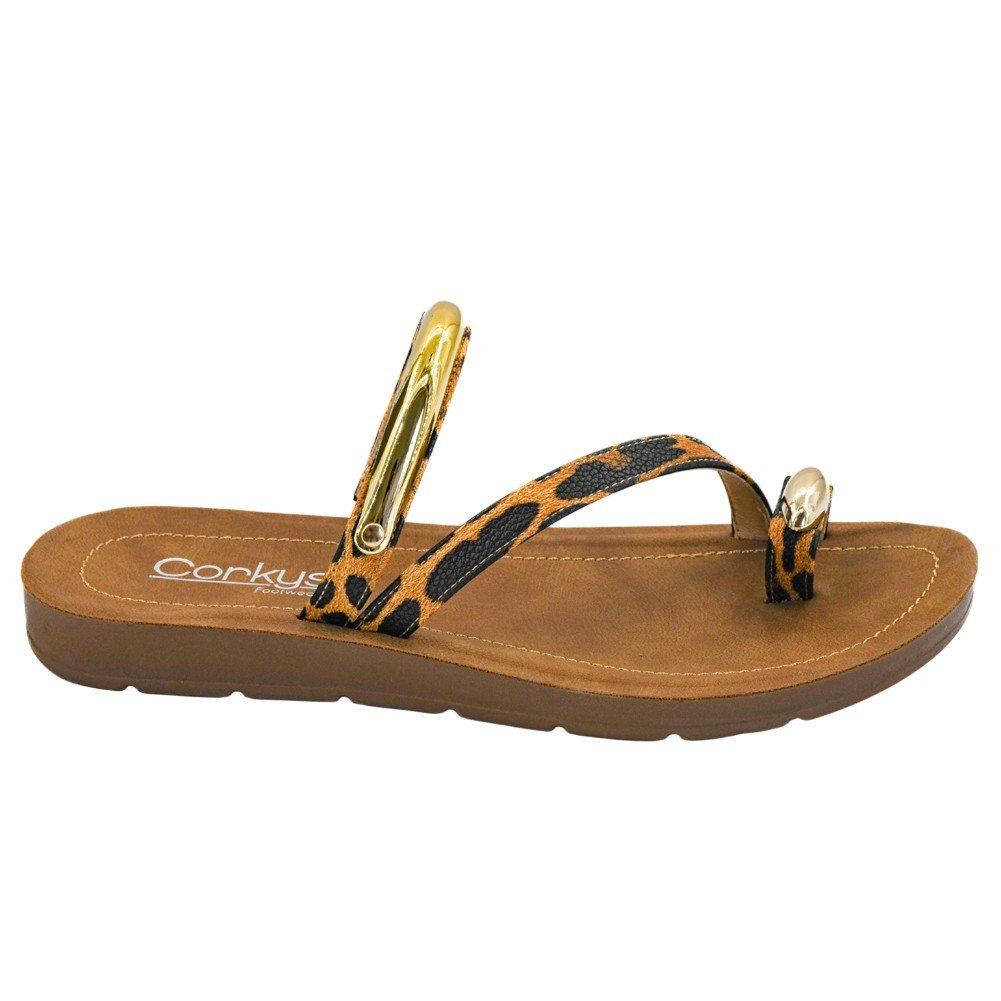 Corkys Footwear - Toe Wrap Sandal -  HIT THE STRIP - Leopard
