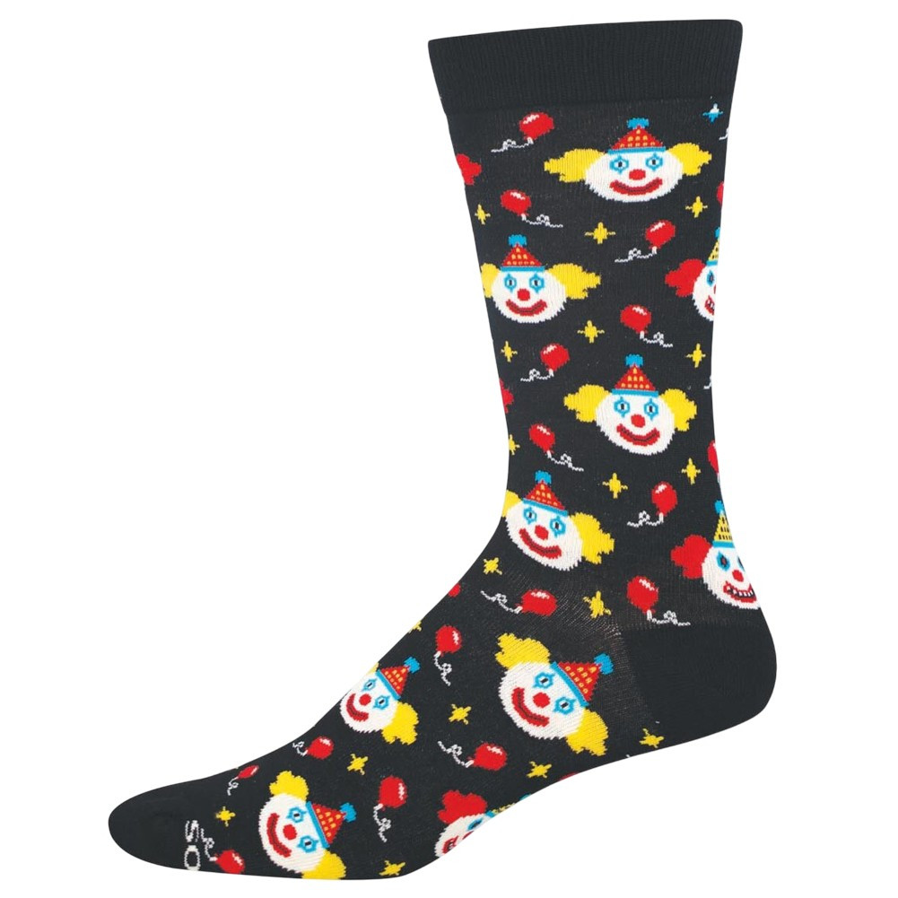 Socksmith Men's Bamboo Blend Crew Socks - Clowning Around