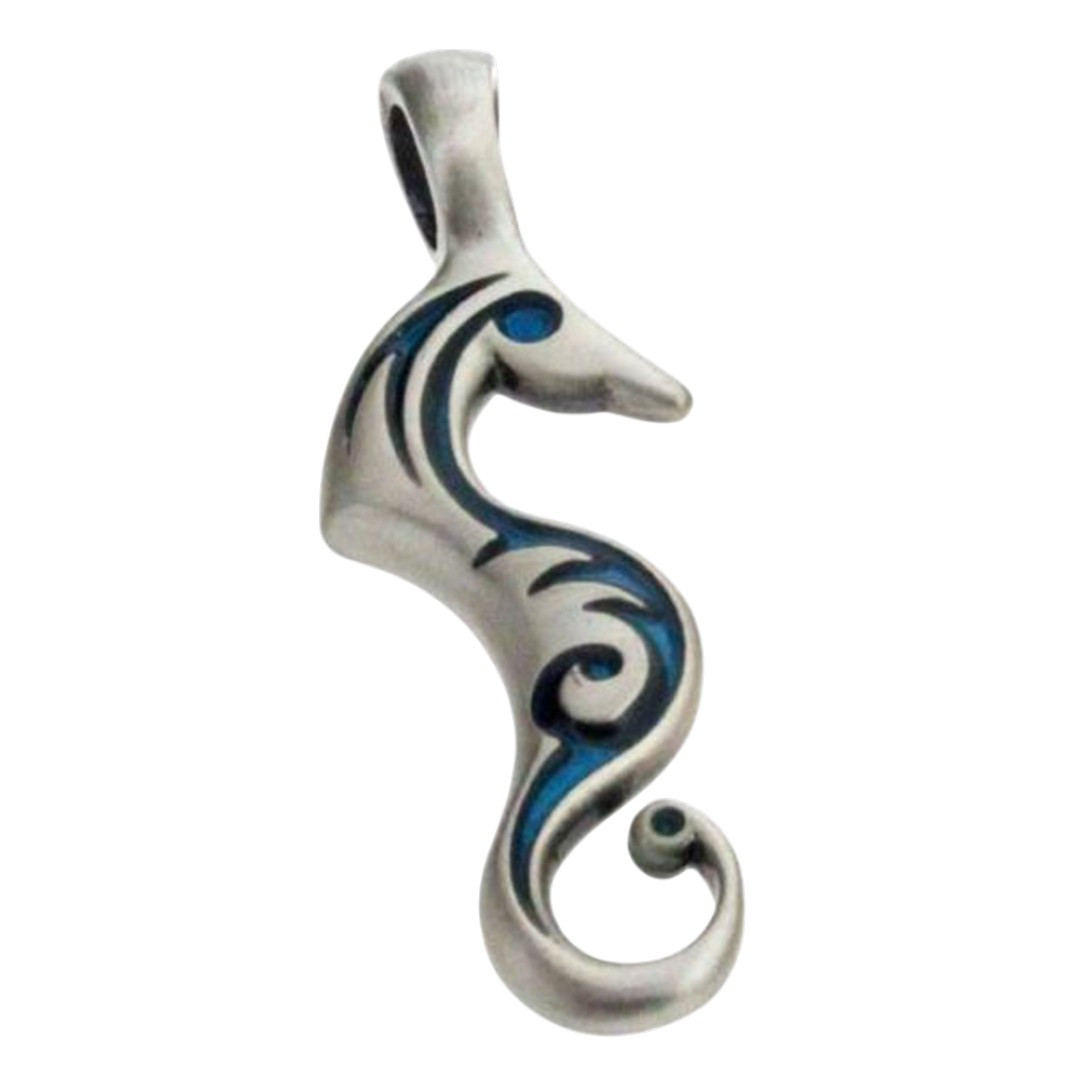 Bico Australia Pewter Pendant - Freehorse B216BLU - Seahorse