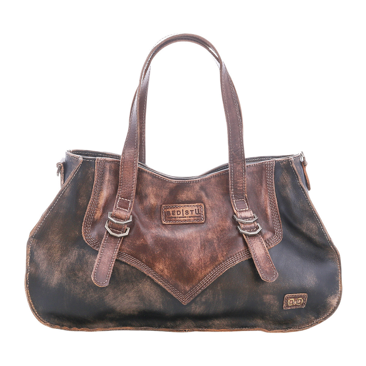 BED|STU Genuine Leather Crossbody Purse - REDROCK - Black Teak Hand Wash