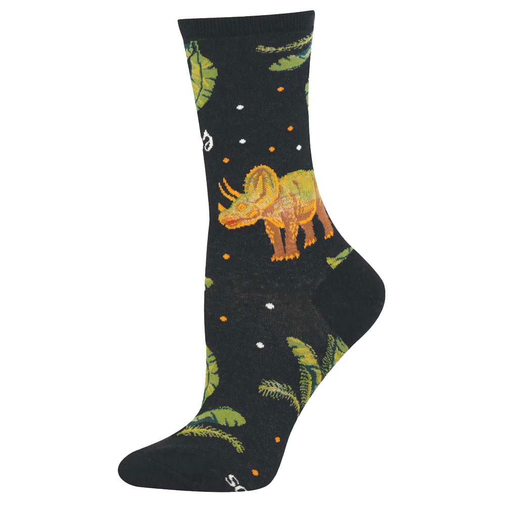 Socksmith Women's Socks - Prehistoric Dinosaur - TRICERATOPS