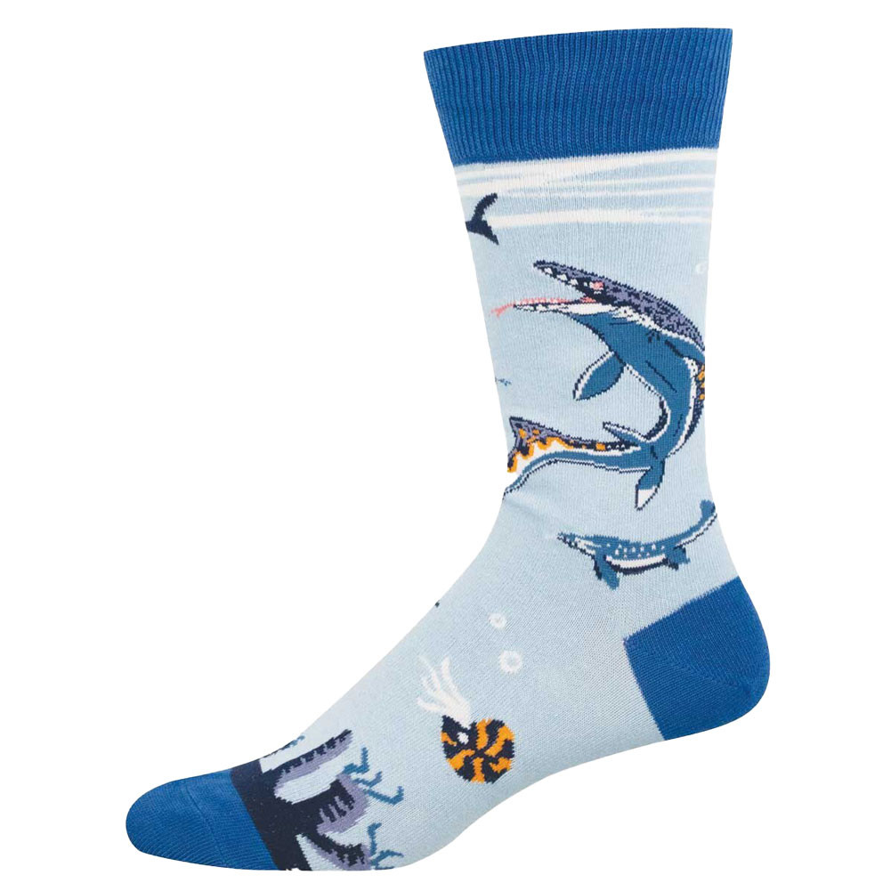 Socksmith Men's Socks - Prehistoric Dinosaur - MOSASAURUS