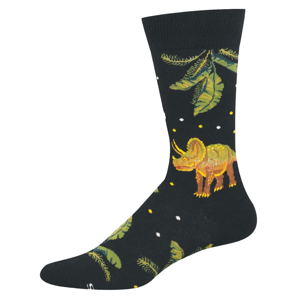 Socksmith Men's Socks - Prehistoric Dinosaur - TRICERATOPS