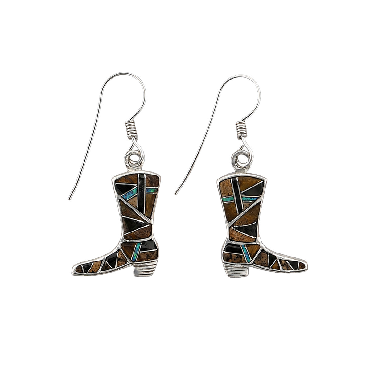 Sterling silver cowboy earrings. 