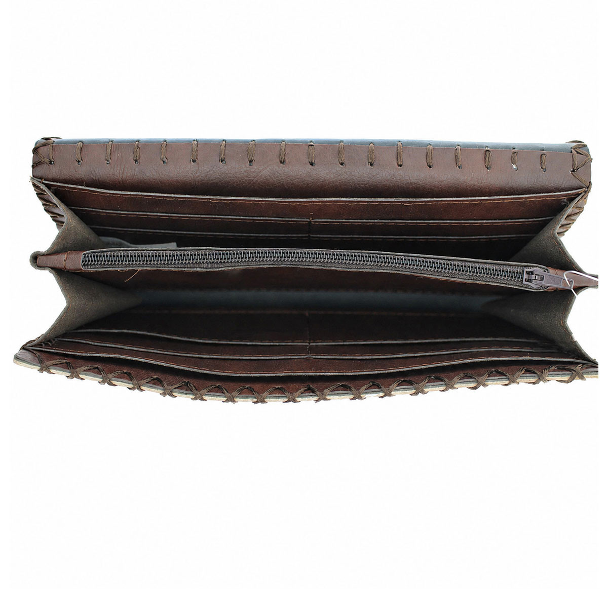 Pink Sunglasses Lollipop Girl Faux Leather Wallet - Interior View