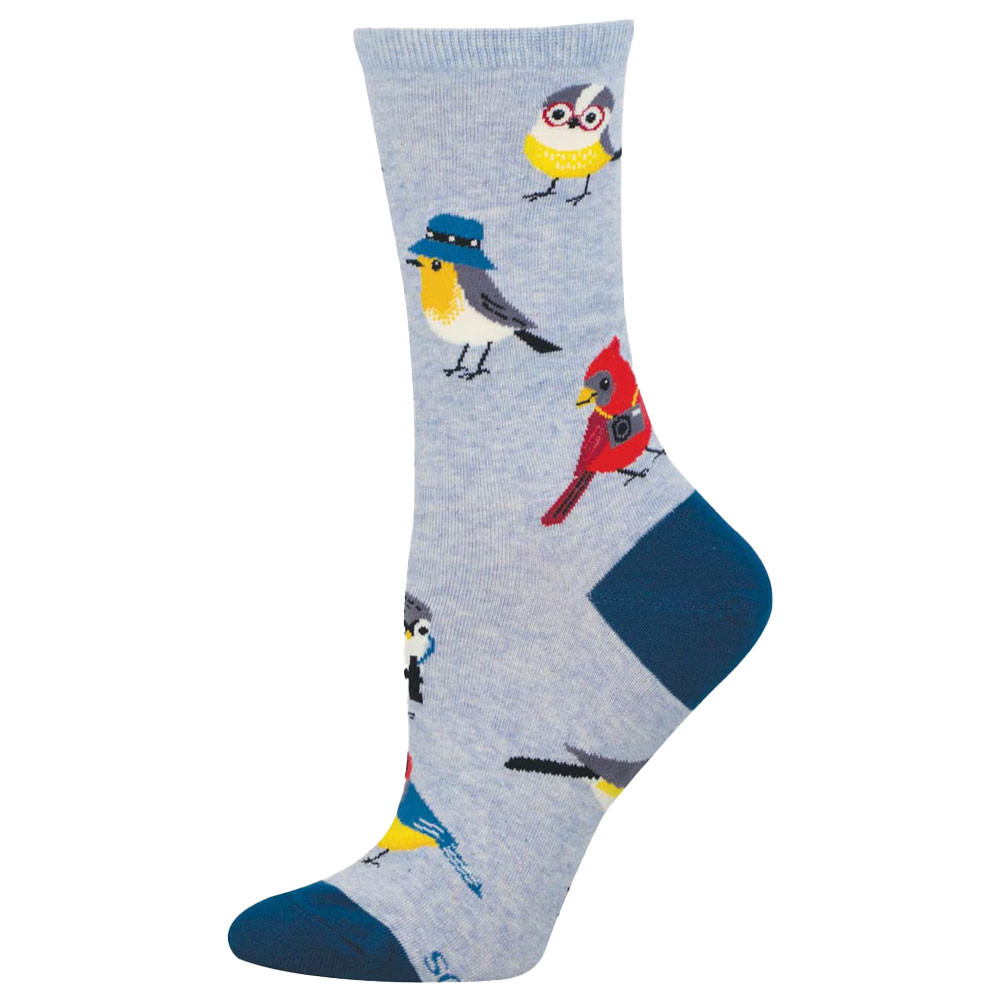 Socksmith Women's Crew Socks - Bird Is The Nerd