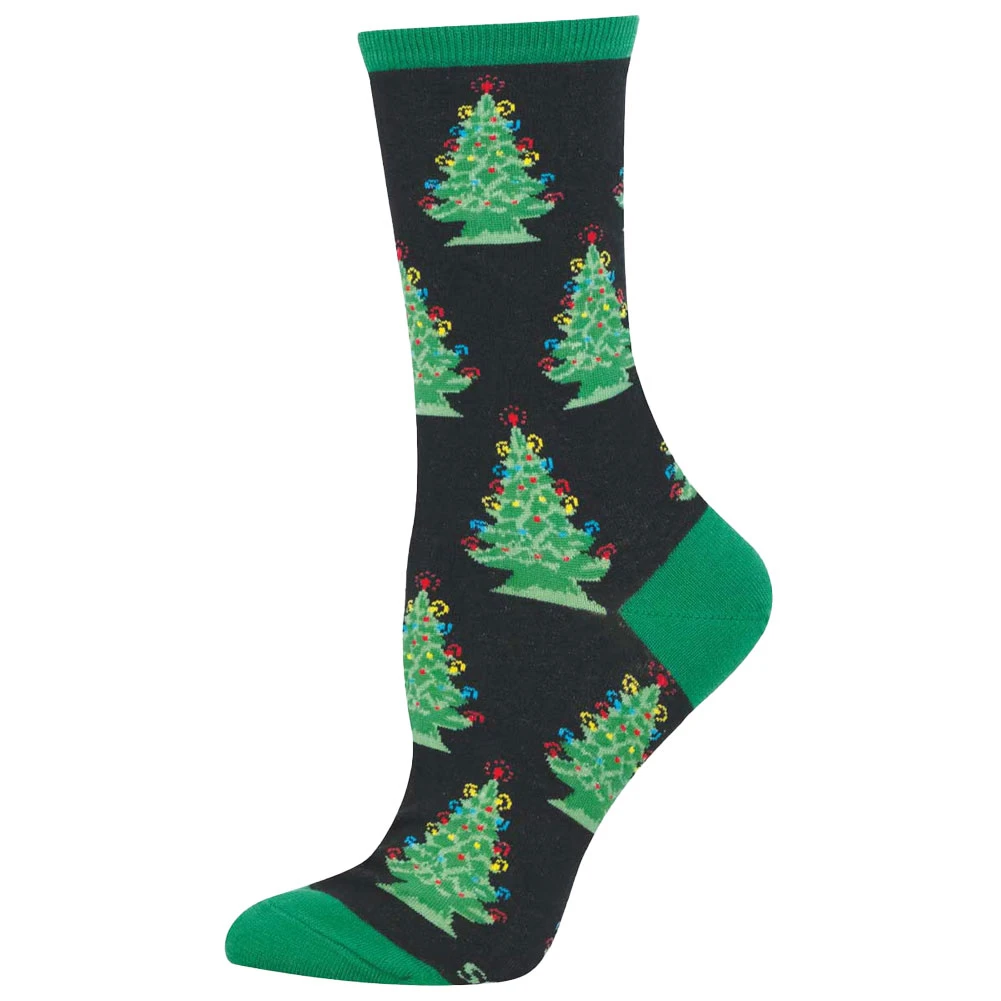 Socksmith Women's Crew Socks - Christmas Holiday - CERAMIC TREES