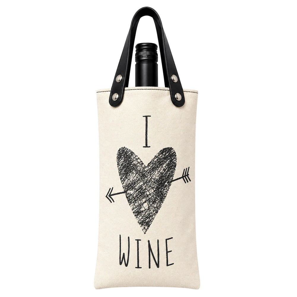 tote+able Canvas Wine Bag Carrier - I HEART WINE