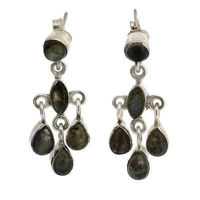 Sterling Silver Labradorite Dangle Earrings