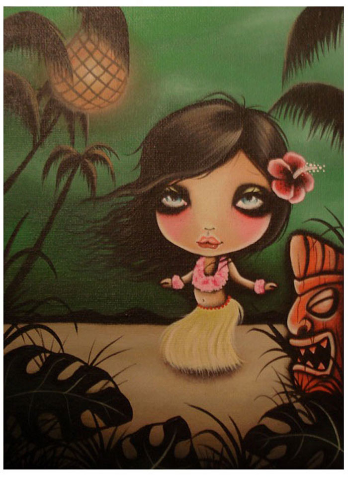 Hula Party by Candy Cane Fine Art Print