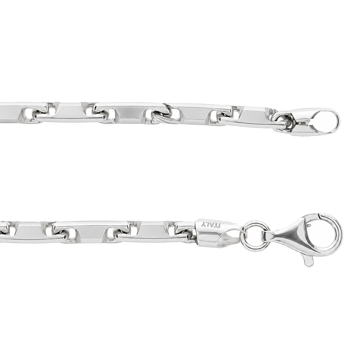 Solid Italian sterling silver Heshe chain.
