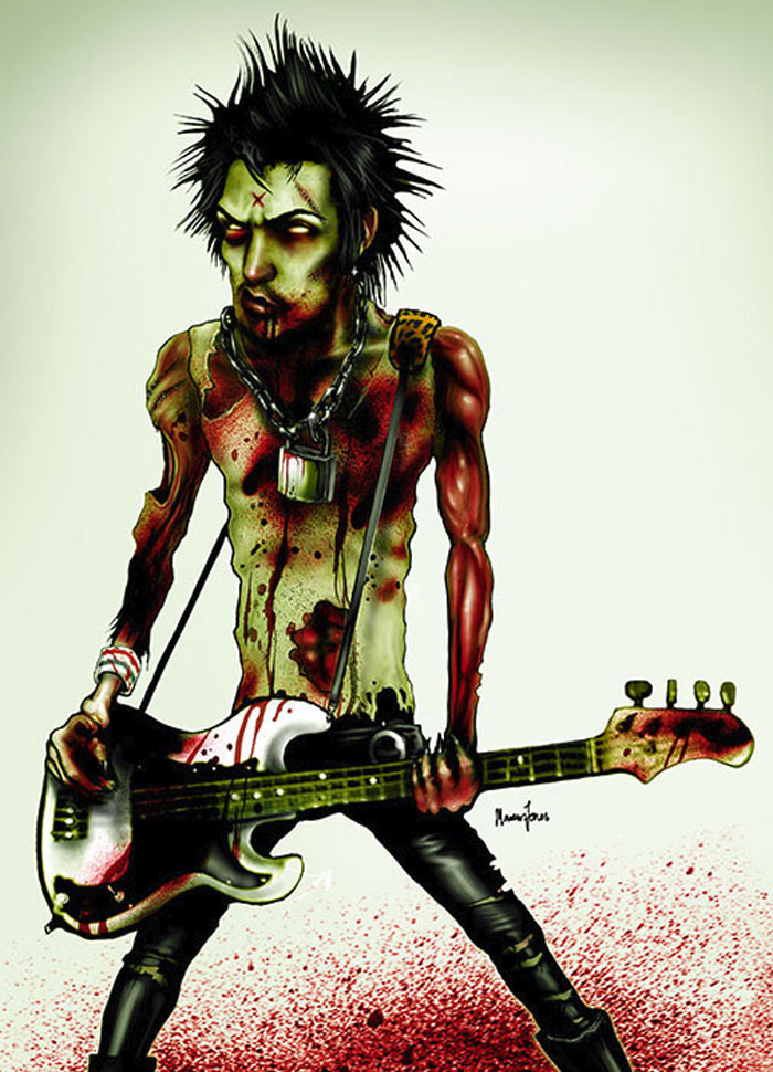 Zombie Sid Canvas Giclee