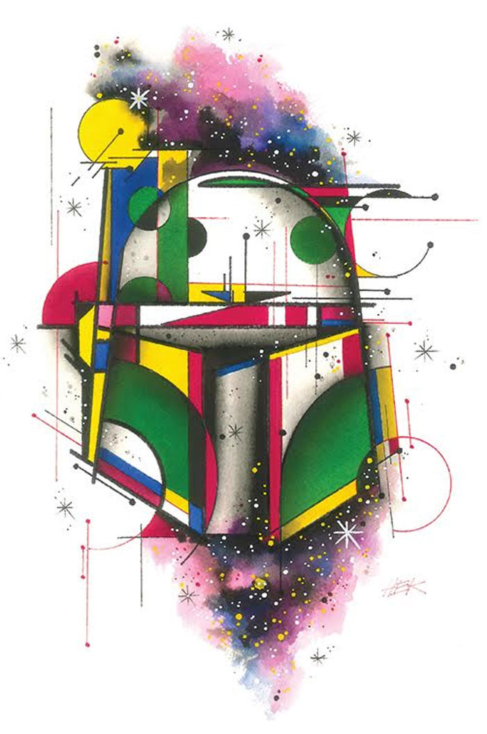 Bounty Hunter by HEK Star Wars Jango Boba Fett Helmet Fine Art Print