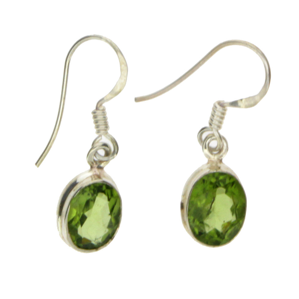 Peridot sterling silver earrings.