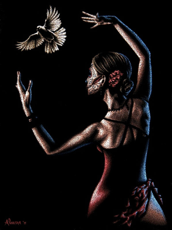 Marco Almera Paloma Blanca Canvas Giclee