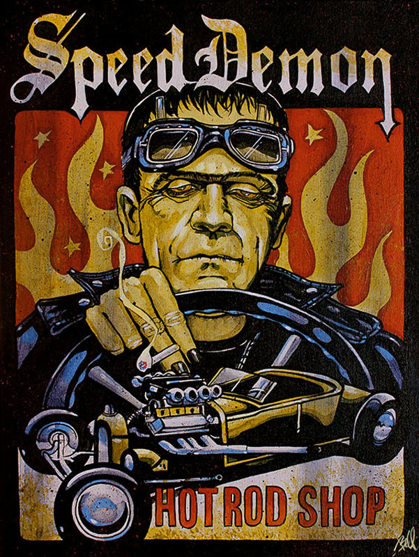 Mike Bell Canvas Giclee - Speed Demon