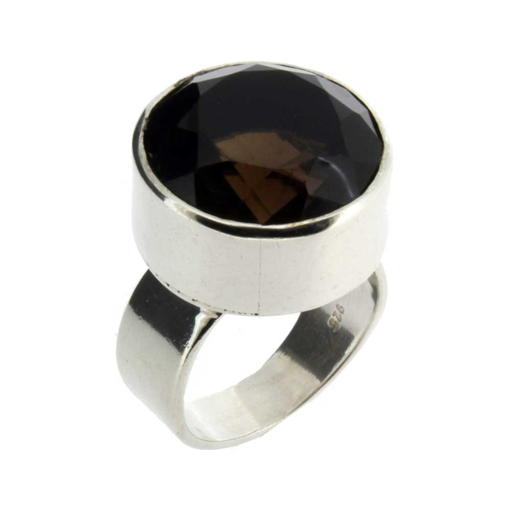 Smoky Quartz silver ring.