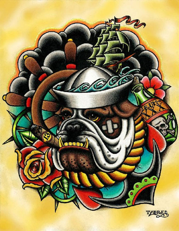 Tyler Bredeweg - Bull Dog - Canvas Giclee
